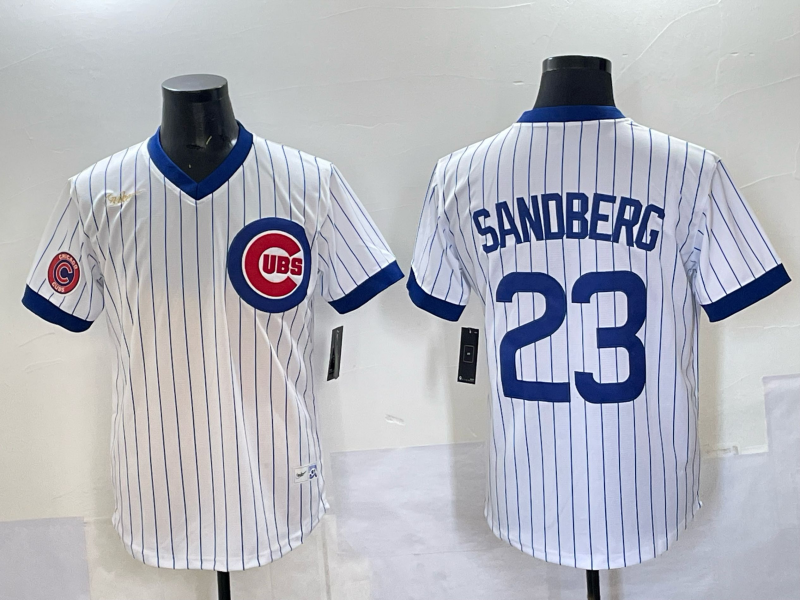 Men Chicago Cubs #23 Sandberg white Nike MLB 2025 jersey 005->chicago cubs->MLB Jersey